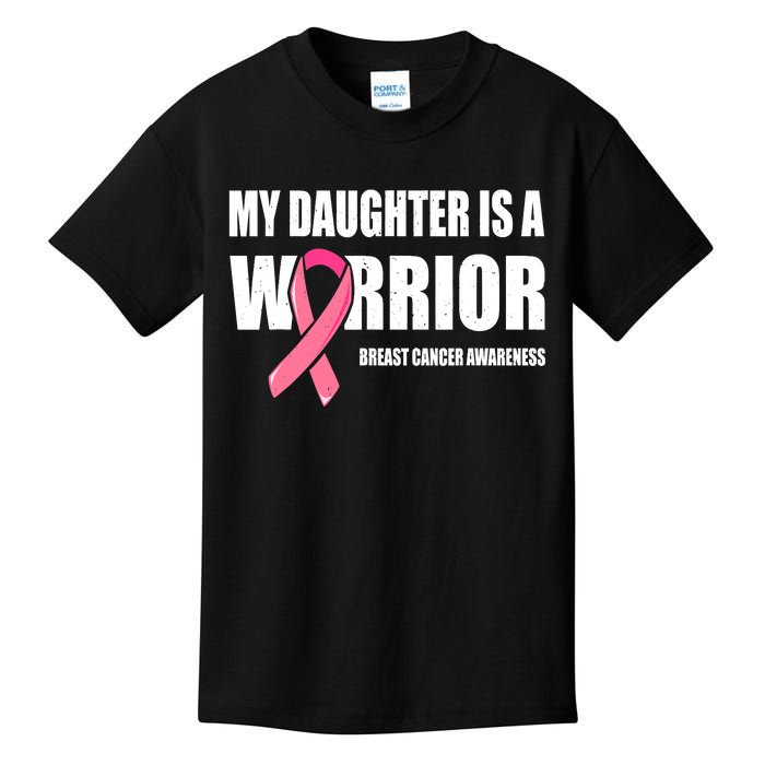 Funny Daughter Breast Cancer Breast Cancer Warrior Kids T-Shirt