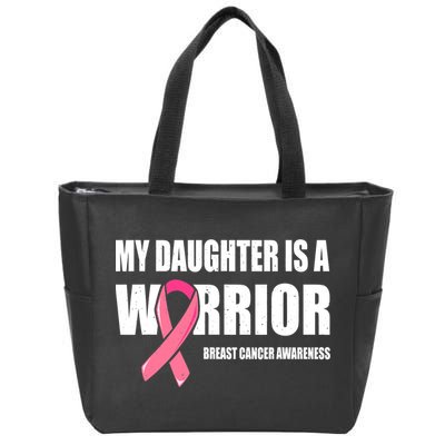 Funny Daughter Breast Cancer Breast Cancer Warrior Zip Tote Bag