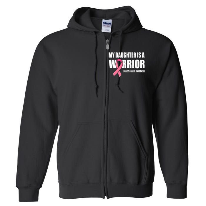 Funny Daughter Breast Cancer Breast Cancer Warrior Full Zip Hoodie