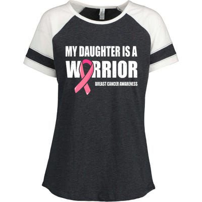 Funny Daughter Breast Cancer Breast Cancer Warrior Enza Ladies Jersey Colorblock Tee