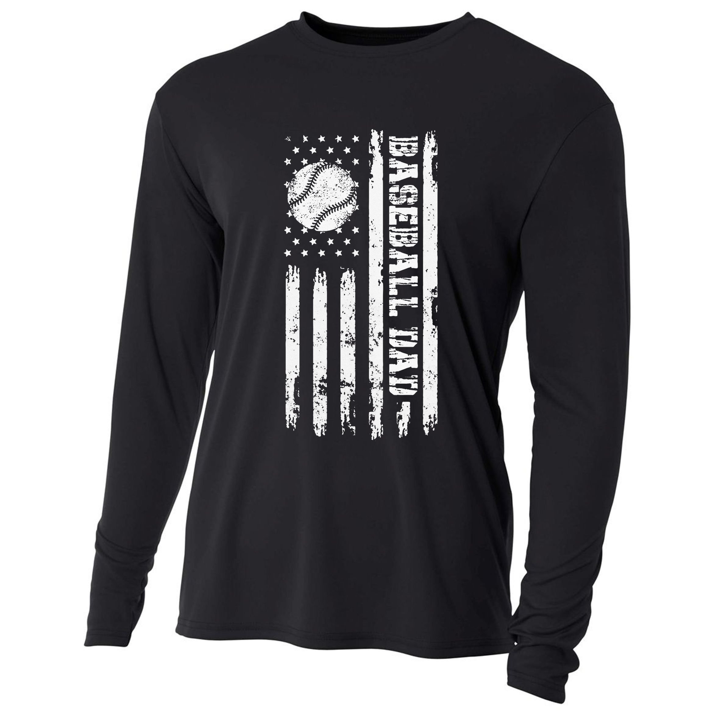Fathers Day Baseball Dad Gifts Dad Cooling Performance Long Sleeve Crew