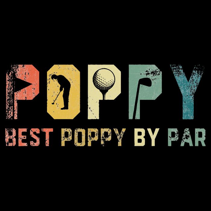 Father's Day Best Poppy By Par Golf Gifts For Dad Grandpa Button