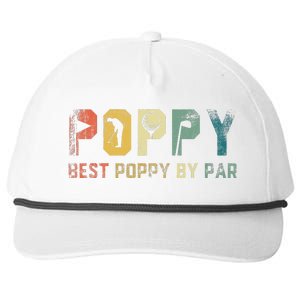 Father's Day Best Poppy By Par Golf Gifts For Dad Grandpa Snapback Five-Panel Rope Hat