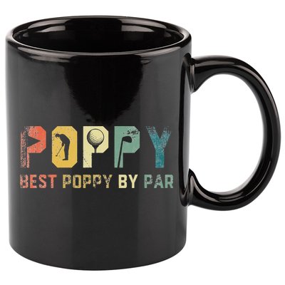 Father's Day Best Poppy By Par Golf Gifts For Dad Grandpa 11oz C Handle Ceramic Mug