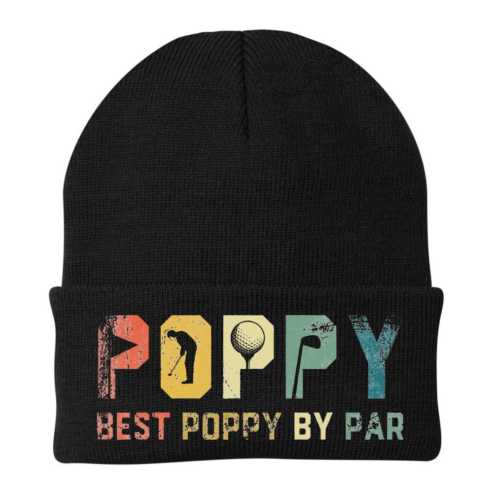 Father's Day Best Poppy By Par Golf Gifts For Dad Grandpa Beanie