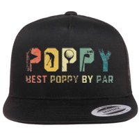 Father's Day Best Poppy By Par Golf Gifts For Dad Grandpa Flat Bill Trucker Hat