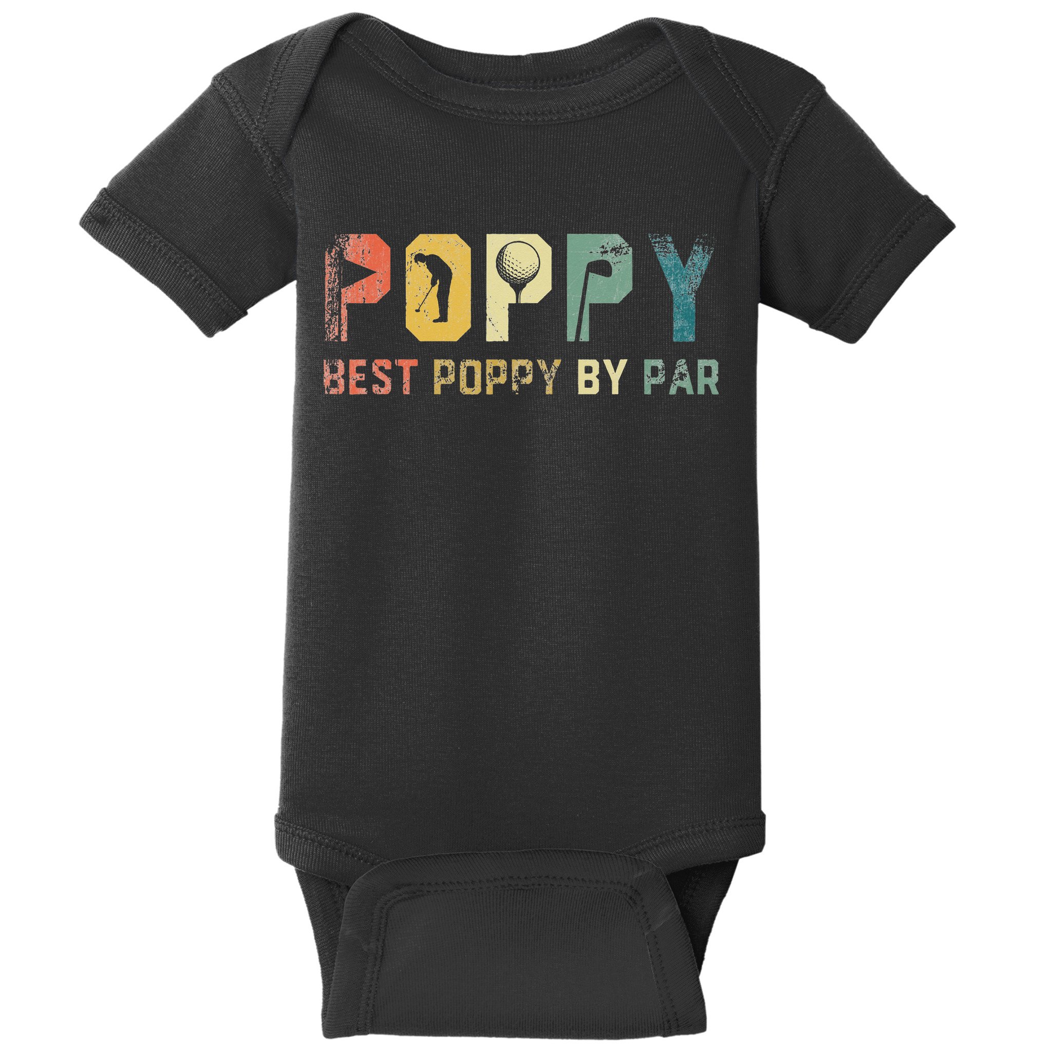 Father's Day Best Poppy By Par Golf Gifts For Dad Grandpa Baby Bodysuit