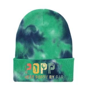 Father's Day Best Poppy By Par Golf Gifts For Dad Grandpa Tie Dye 12in Knit Beanie