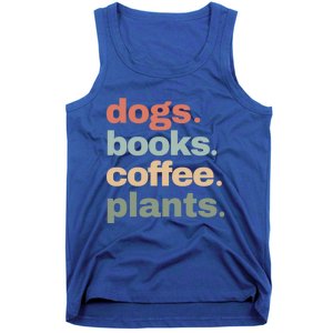 Funny Dogs Books Coffee Plant Lover Gardening Mothers Day Gift Tank Top