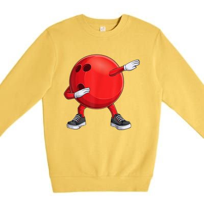 Funny Dab Bowling Ball Bowler Bowling Player Premium Crewneck Sweatshirt