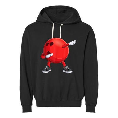 Funny Dab Bowling Ball Bowler Bowling Player Garment-Dyed Fleece Hoodie