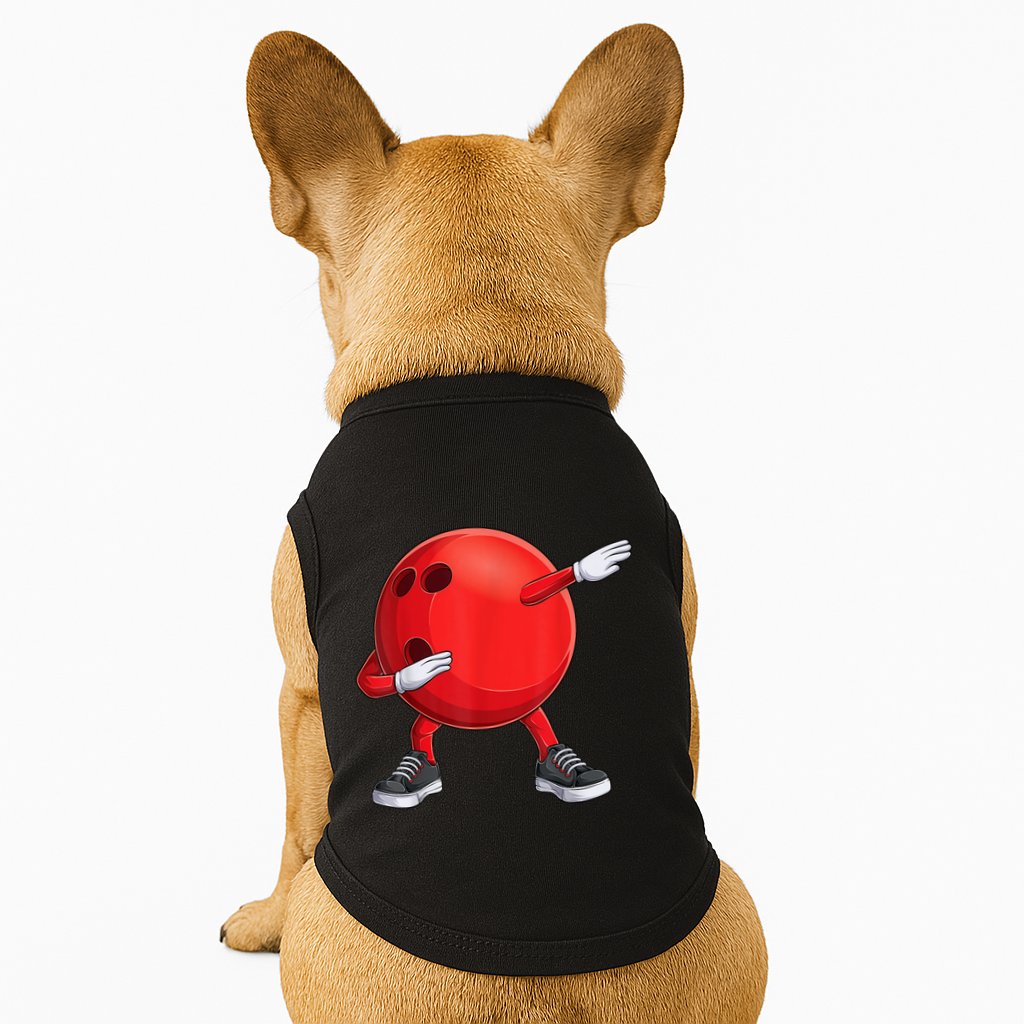 Funny Dab Bowling Ball Bowler Bowling Player Doggie Tank