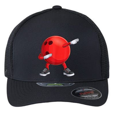 Funny Dab Bowling Ball Bowler Bowling Player Flexfit Unipanel Trucker Cap