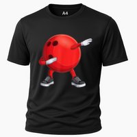 Funny Dab Bowling Ball Bowler Bowling Player Cooling Performance Crew T-Shirt
