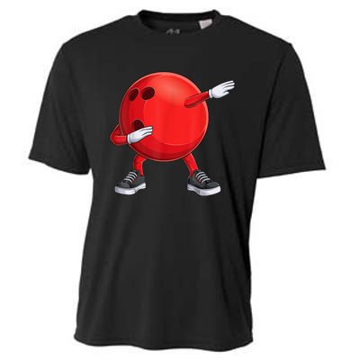 Funny Dab Bowling Ball Bowler Bowling Player Cooling Performance Crew T-Shirt