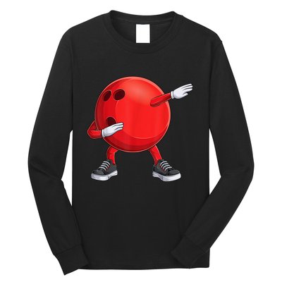 Funny Dab Bowling Ball Bowler Bowling Player Long Sleeve Shirt