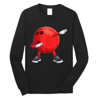 Funny Dab Bowling Ball Bowler Bowling Player Long Sleeve Shirt