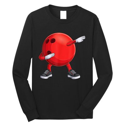 Funny Dab Bowling Ball Bowler Bowling Player Long Sleeve Shirt