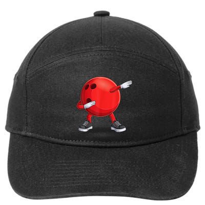Funny Dab Bowling Ball Bowler Bowling Player 7-Panel Snapback Hat