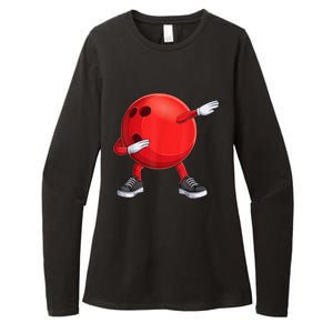 Funny Dab Bowling Ball Bowler Bowling Player Womens CVC Long Sleeve Shirt