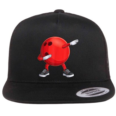 Funny Dab Bowling Ball Bowler Bowling Player Flatbill Hat