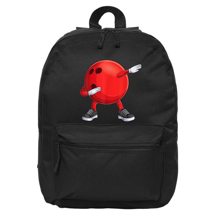 Funny Dab Bowling Ball Bowler Bowling Player 16 in Basic Backpack