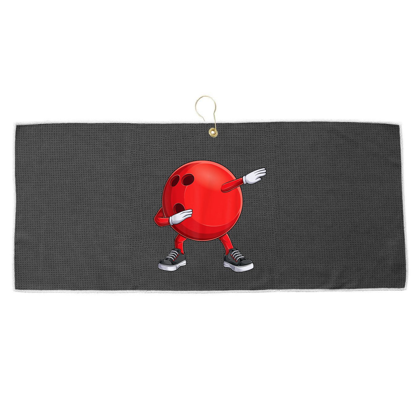 Funny Dab Bowling Ball Bowler Bowling Player Large Microfiber Waffle Golf Towel