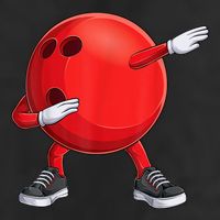 Funny Dab Bowling Ball Bowler Bowling Player Large Microfiber Waffle Golf Towel