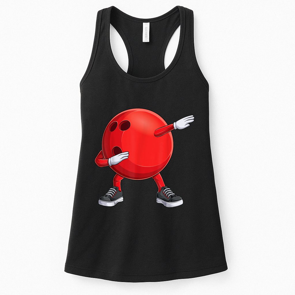 Funny Dab Bowling Ball Bowler Bowling Player Womens Tank Top