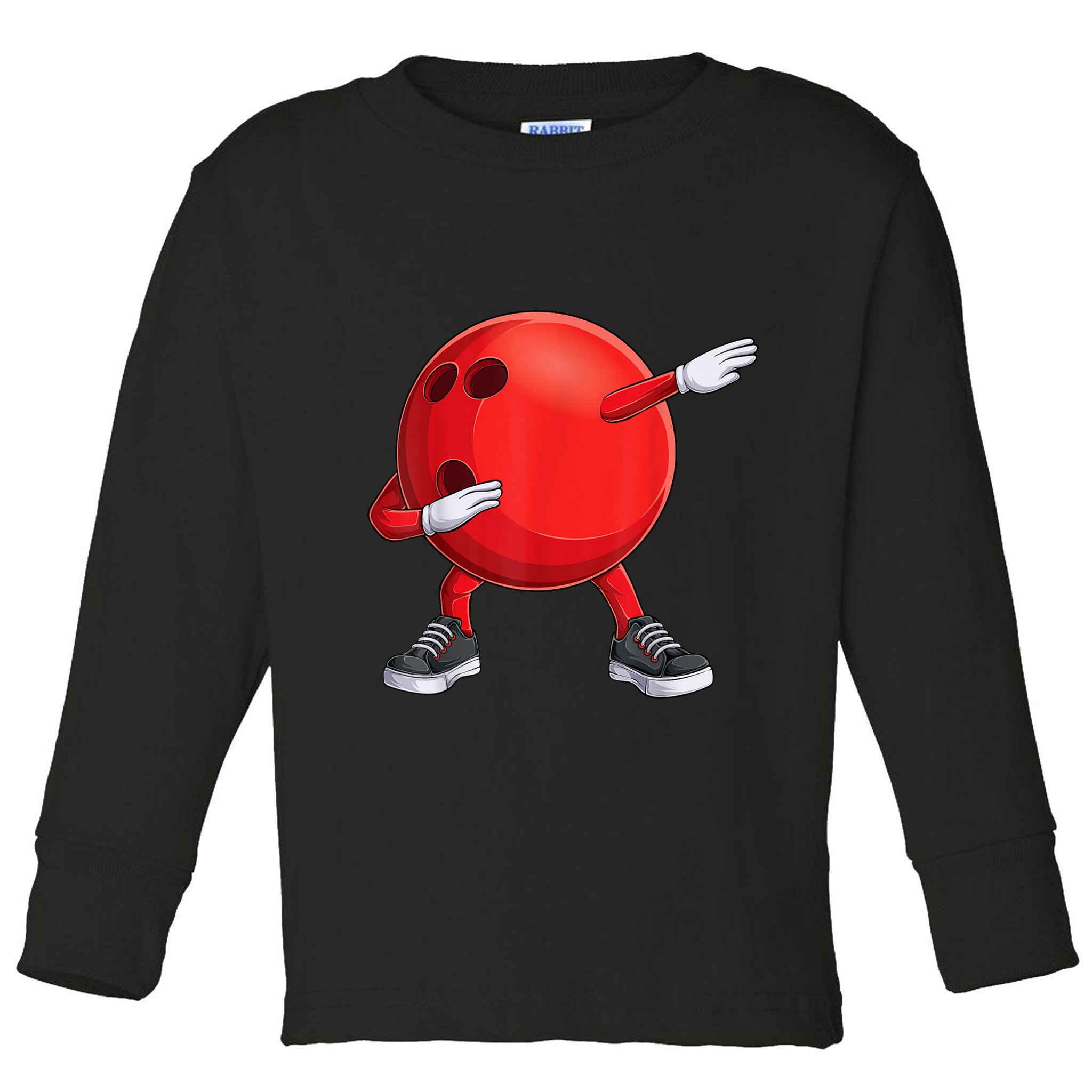 Funny Dab Bowling Ball Bowler Bowling Player Toddler Long Sleeve Shirt