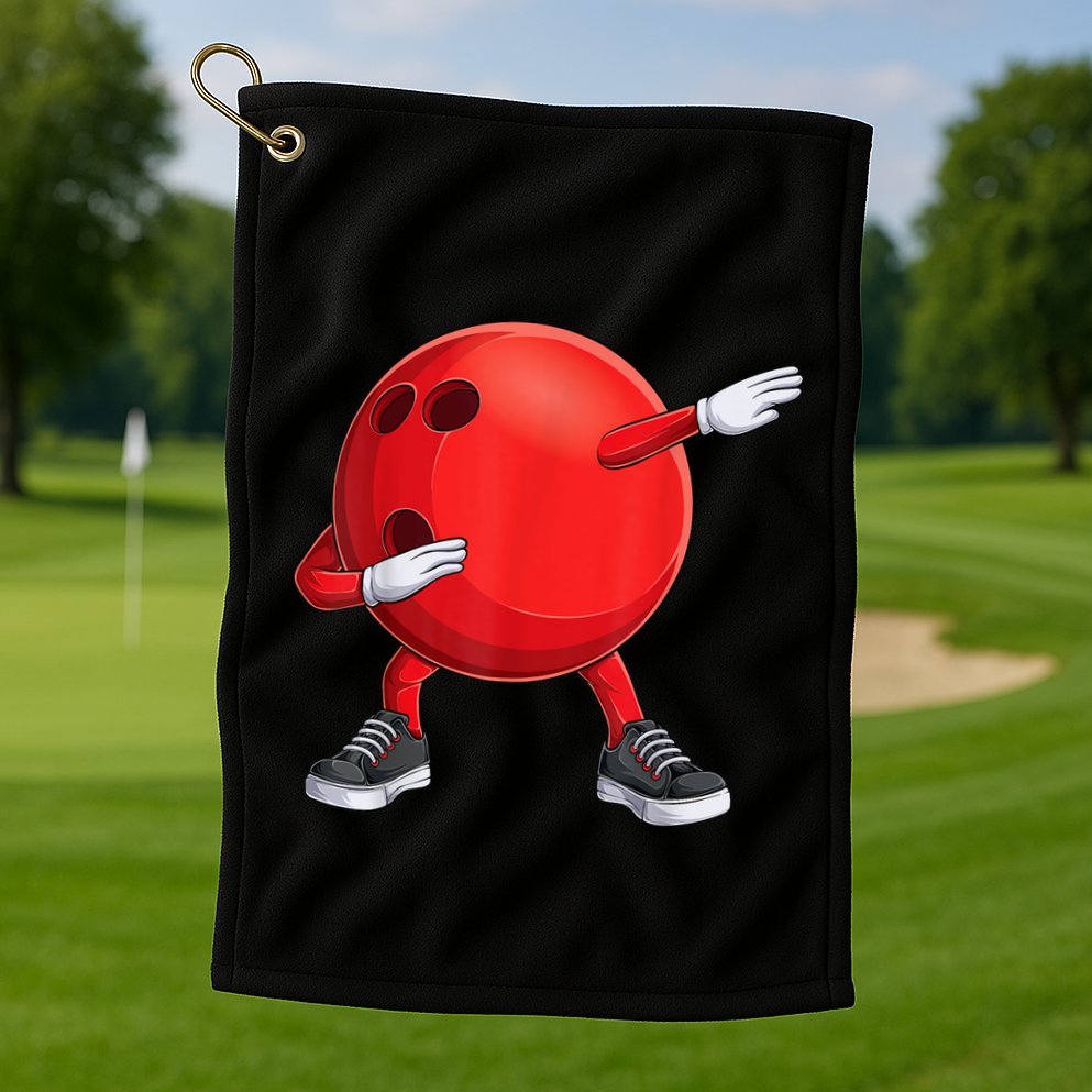 Funny Dab Bowling Ball Bowler Bowling Player Golf Towel