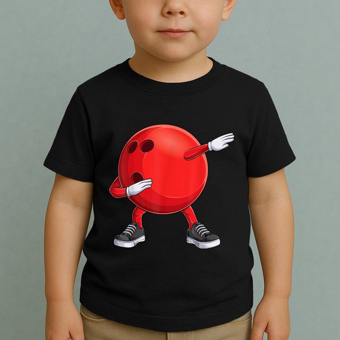 Funny Dab Bowling Ball Bowler Bowling Player Toddler T-Shirt