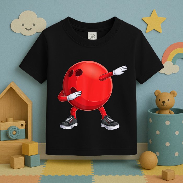 Funny Dab Bowling Ball Bowler Bowling Player Toddler T-Shirt