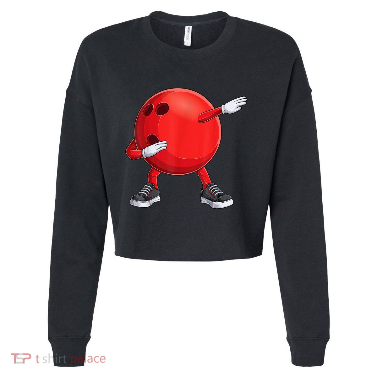 Funny Dab Bowling Ball Bowler Bowling Player Cropped Pullover Crew