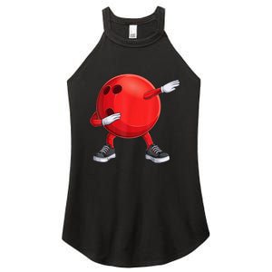 Funny Dab Bowling Ball Bowler Bowling Player Women's Perfect Tri Rocker Tank