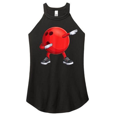 Funny Dab Bowling Ball Bowler Bowling Player Women’s Perfect Tri Rocker Tank