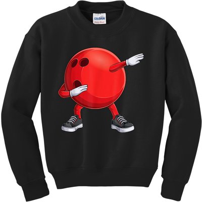 Funny Dab Bowling Ball Bowler Bowling Player Kids Sweatshirt