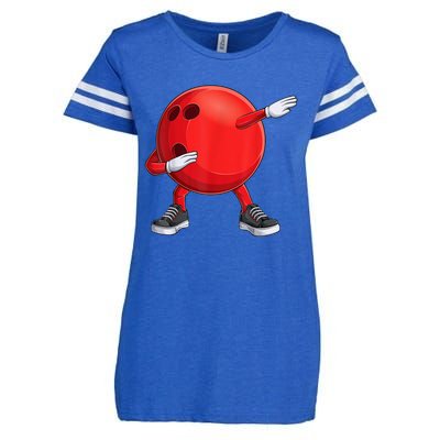 Funny Dab Bowling Ball Bowler Bowling Player Enza Ladies Jersey Football T-Shirt