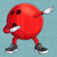 Funny Dab Bowling Ball Bowler Bowling Player Sueded Cloud Jersey T-Shirt