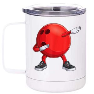 Funny Dab Bowling Ball Bowler Bowling Player 12 oz Stainless Steel Tumbler Cup