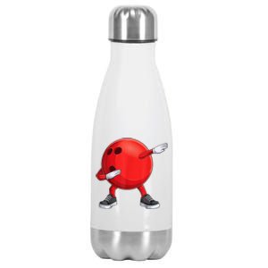 Funny Dab Bowling Ball Bowler Bowling Player Stainless Steel Insulated Water Bottle