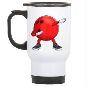 Funny Dab Bowling Ball Bowler Bowling Player Stainless Steel Travel Mug