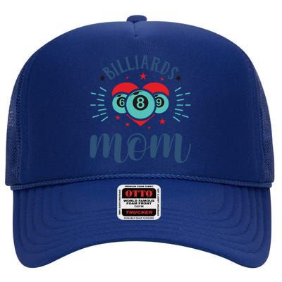 Father's Day Billiards Pool Player Snooker Game Billiards Mom Gift For Dad High Crown Mesh Back Trucker Hat