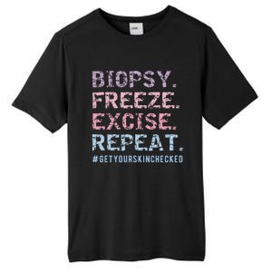 Funny Dermatologist Biopsy Freeze Excise Repeat Dermatology Tall Fusion ChromaSoft Performance T-Shirt