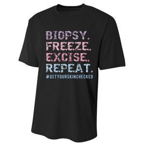 Funny Dermatologist Biopsy Freeze Excise Repeat Dermatology Performance Sprint T-Shirt