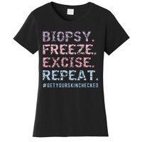 Funny Dermatologist Biopsy Freeze Excise Repeat Dermatology Women's T-Shirt