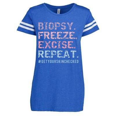 Funny Dermatologist Biopsy Freeze Excise Repeat Dermatology Enza Ladies Jersey Football T-Shirt