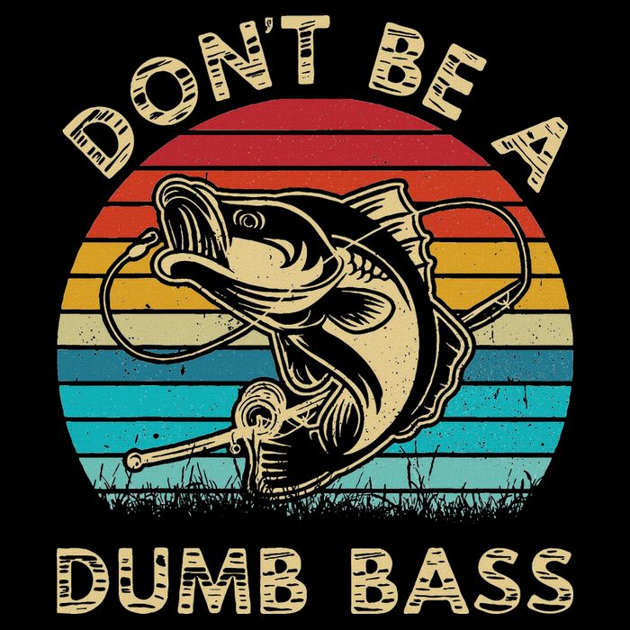 Fishing Dont Be Dumb Bass Cooling Performance Crew T-Shirt