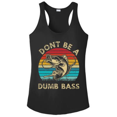 Fishing Dont Be Dumb Bass Ladies PosiCharge Competitor Racerback Tank