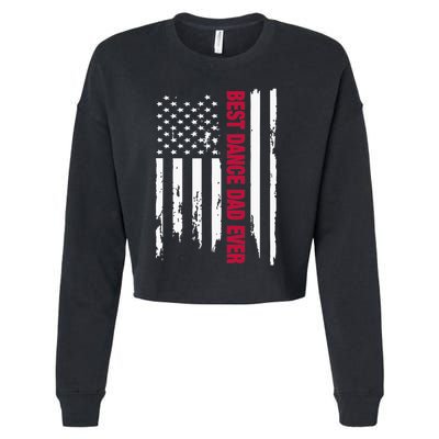 Funny Dancer Best Dance Dad Ever Cropped Pullover Crew